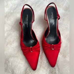 Adrienne Vittadini Red Sling Back Pumps (7)